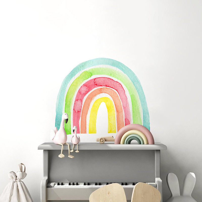 Happy Rainbows Wall Decal Sticker - Neon Fun Rainbow - KASIE's Room