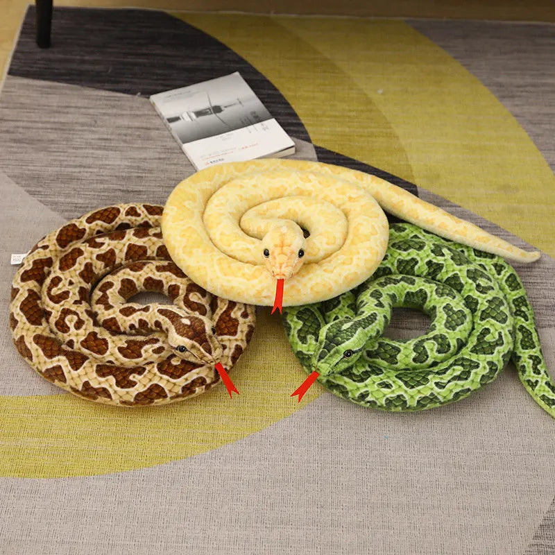 Python Snake Stuffed Animal - Brown, Yellow & Green – KASIE's Room