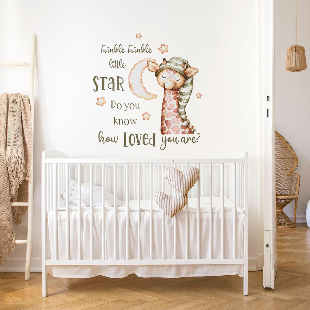 Sleepy Giraffe Wall Decal Sticker - KASIE's Room