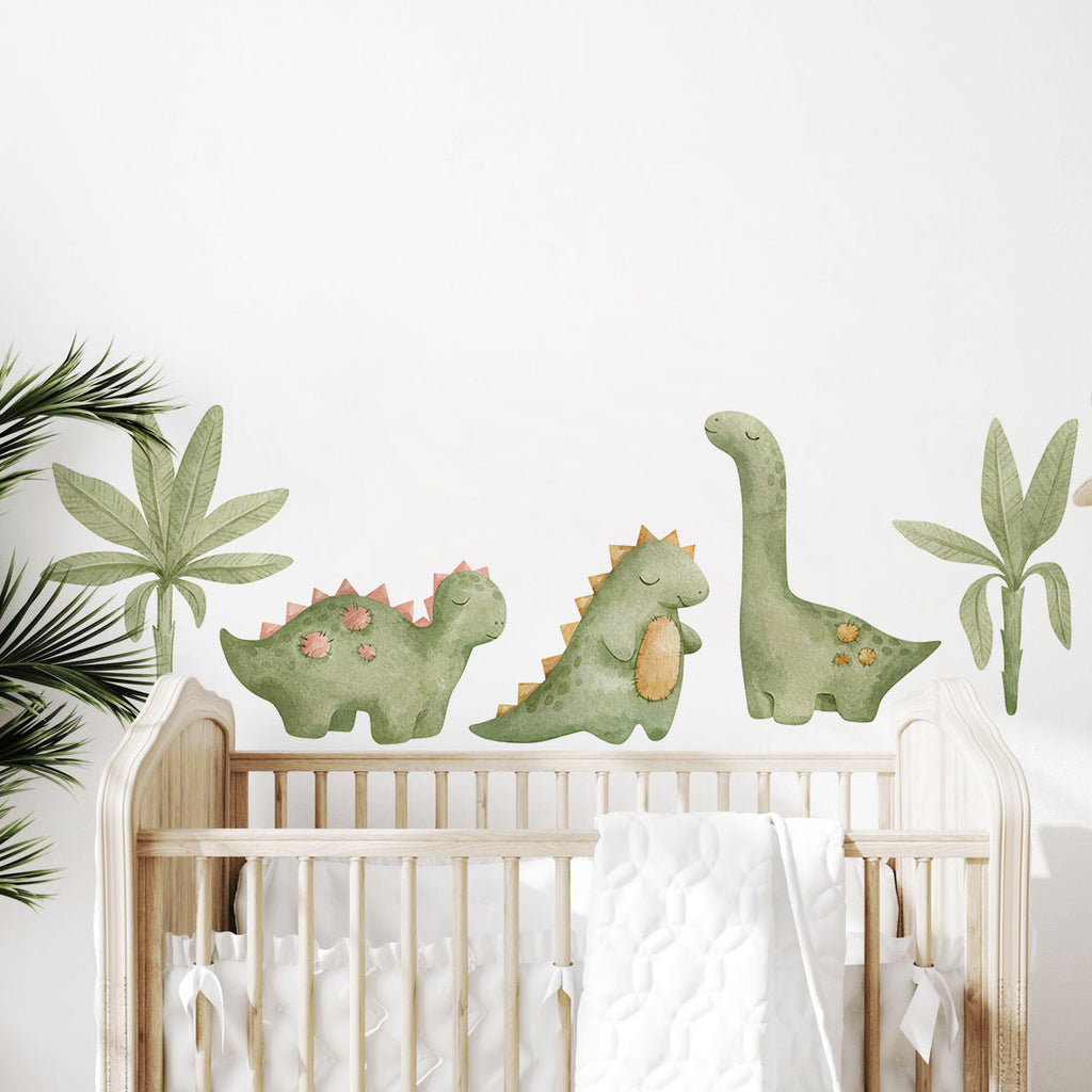 Happy Animals Wall Decal Stickers - Big Dinosaurs - KASIE's Room