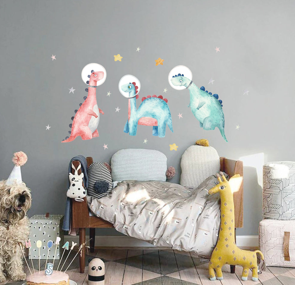 Dinosaurs in Space Wall Decal Stickers - KASIE's Room