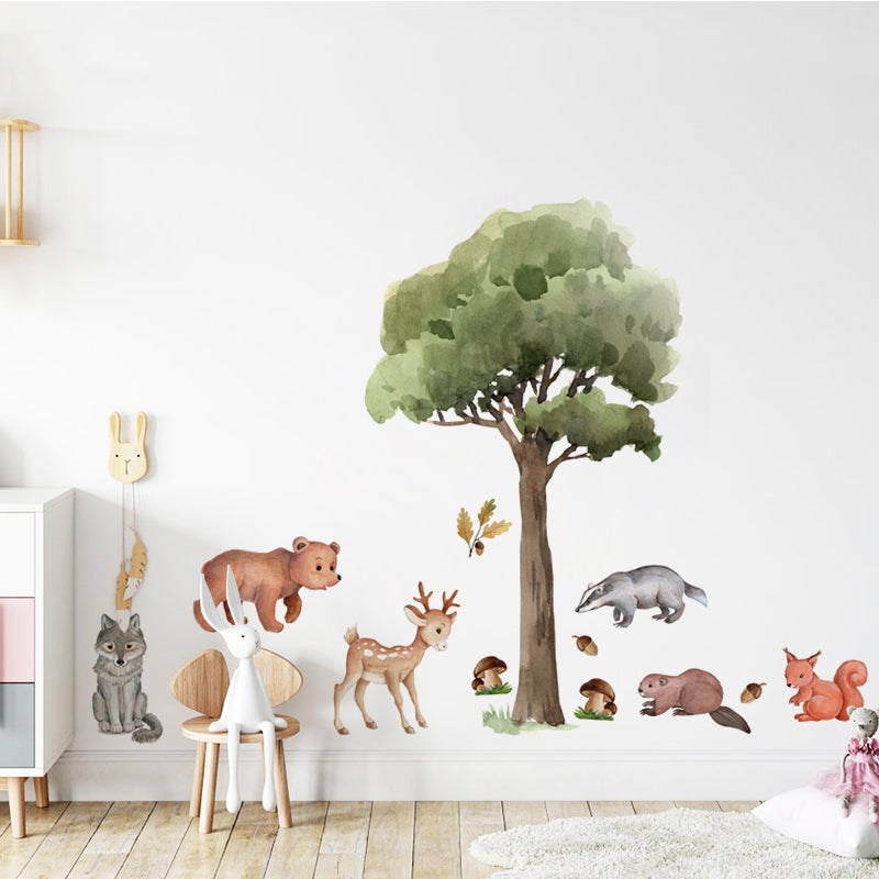Northern Forest Wall Decal Stickers - Baby Friends - KASIE's Room