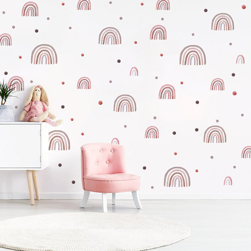 Rainbow Dreams Wall Decal Stickers - Dot Fun Red - KASIE's Room