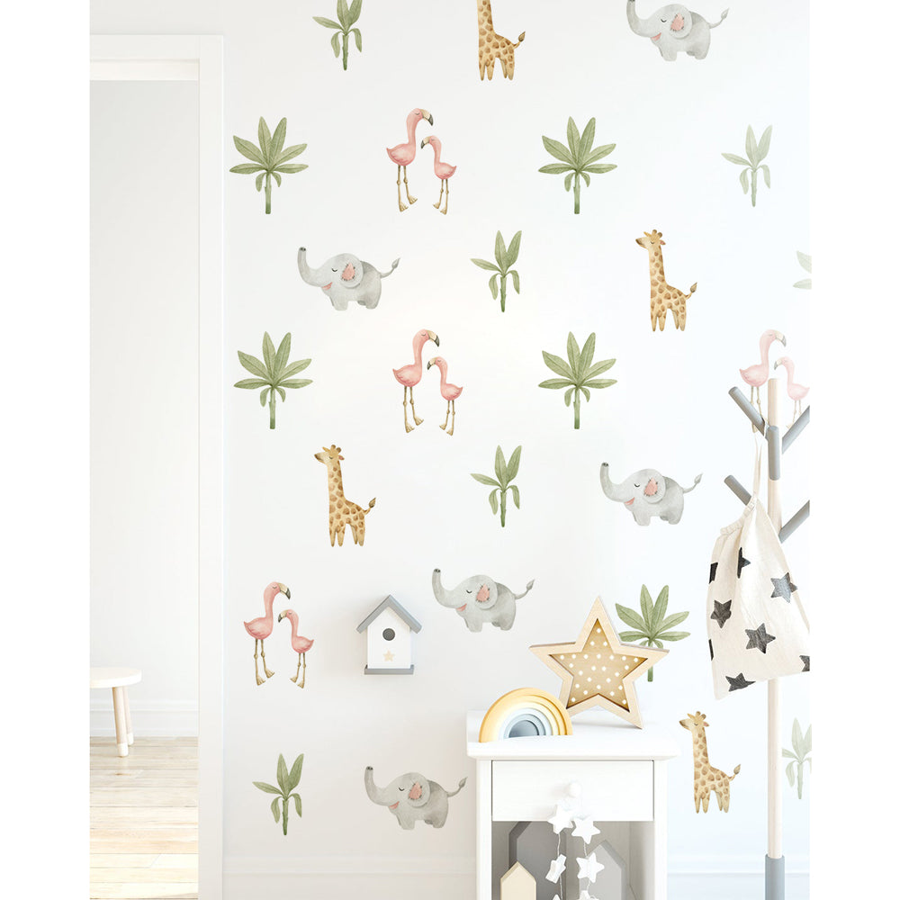 Happy Animals Wall Decal Stickers - Little Africa Collection - KASIE's Room