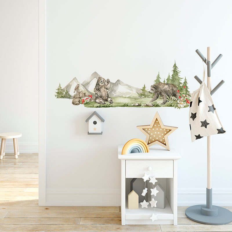 Northern Forest Wall Decal Stickers - Bears & Friends - KASIE's Room