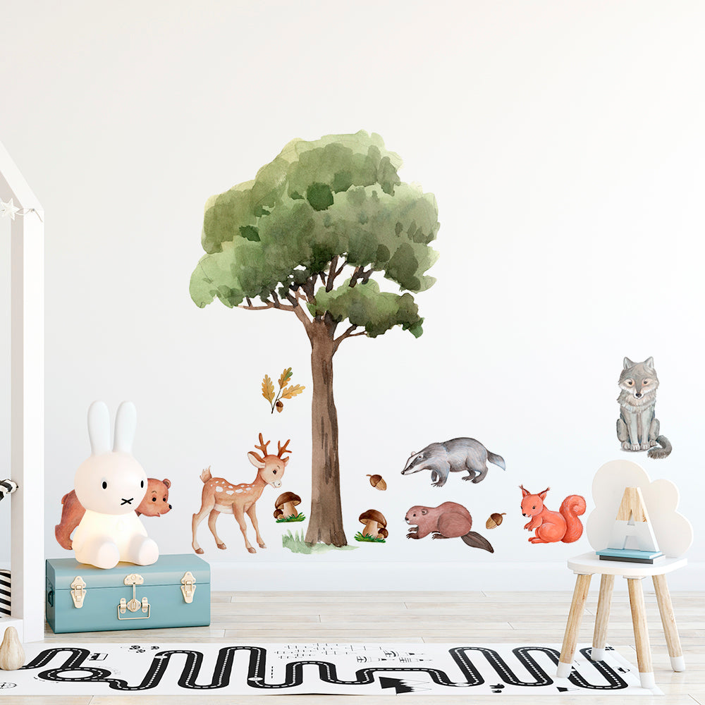 Northern Forest Wall Decal Stickers - Baby Friends - KASIE's Room