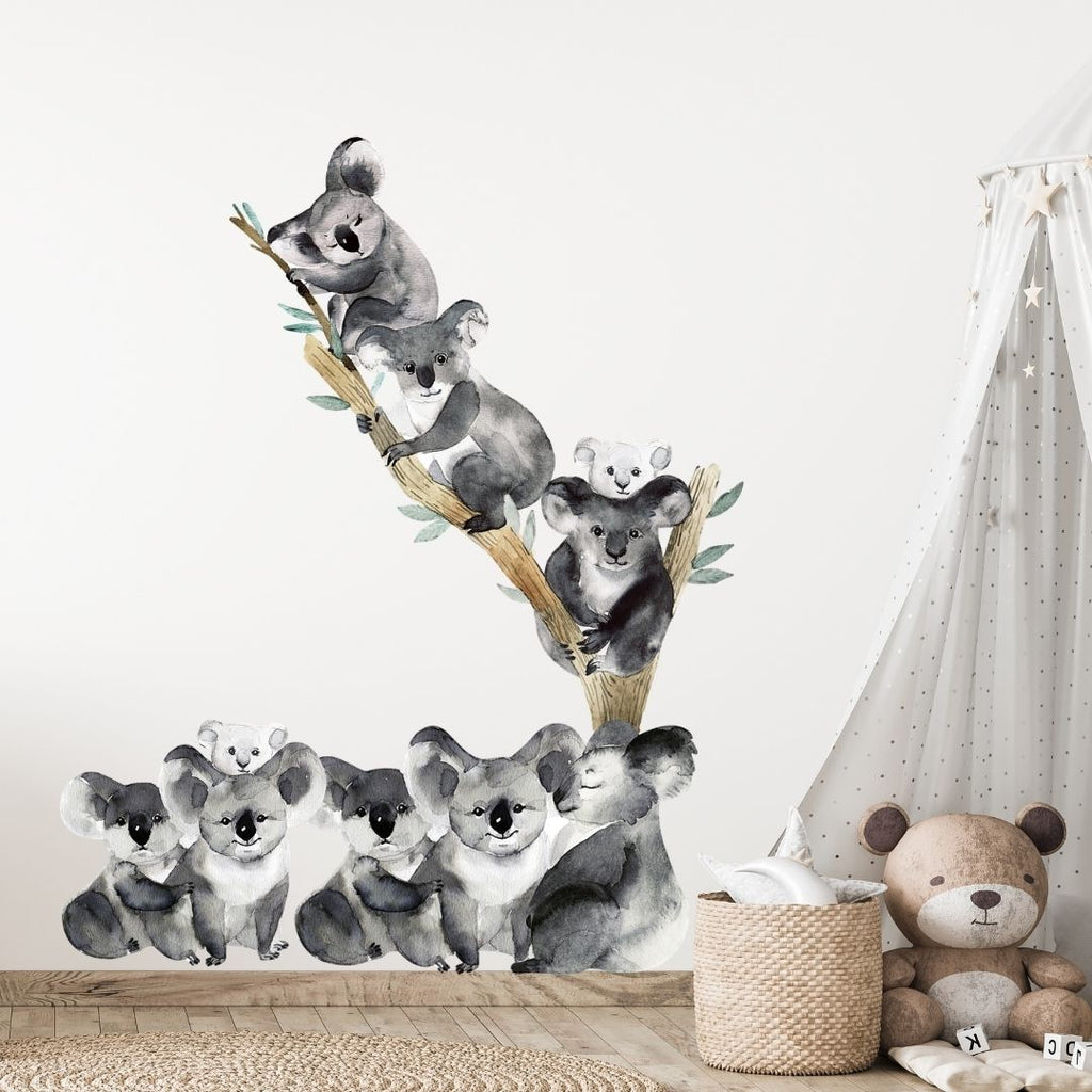 Watercolour Animals Wall Decal Stickers - Koalas - KASIE's Room