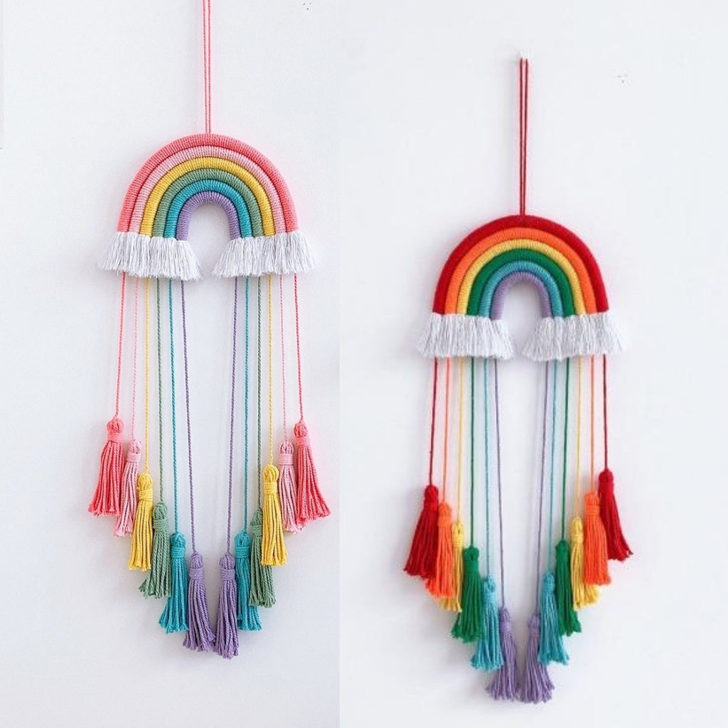 Happy Rainbows - Tasseled Macrame Rainbow - KASIE's Room