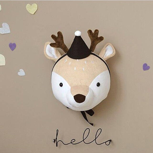 Fuzzy Animal Head Wall Decor Collection - KASIE's Room