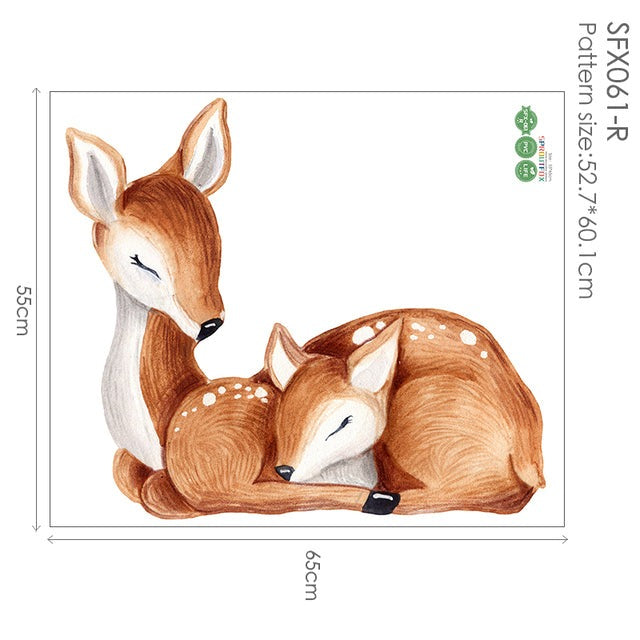 Watercolour Animals Wall Decal Stickers - Deer - KASIE's Room