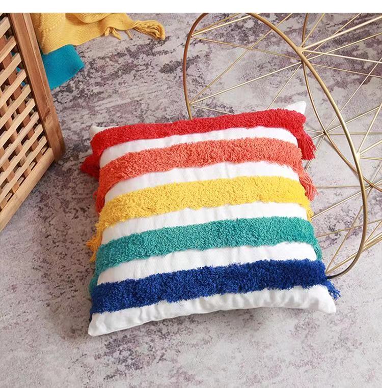 Vibrant Rainbow Cushions - KASIE's Room