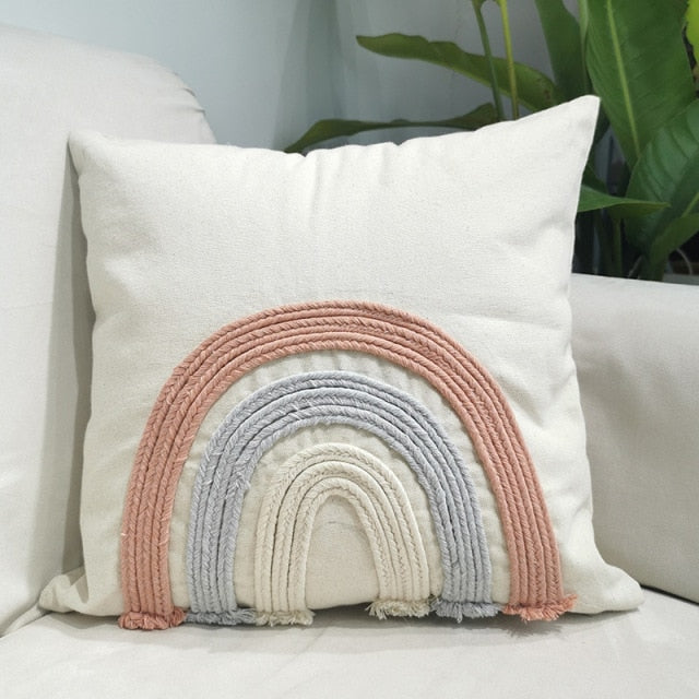 Neutral Rainbow Cushions - KASIE's Room