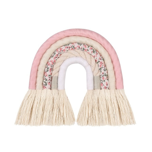 Rainbow Daydreams Macrame Rainbows Deluxe 5 Band - Pretty in Pink - Light - KASIE's Room
