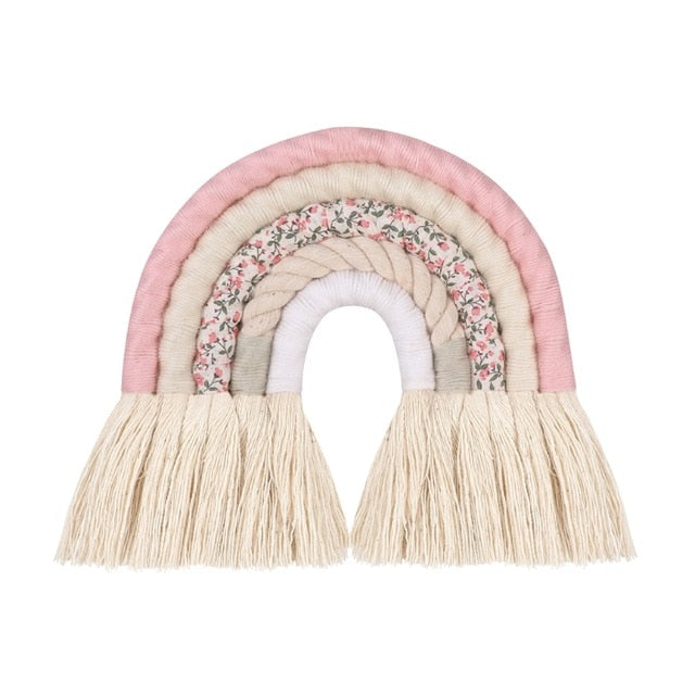 Rainbow Daydreams Macrame Rainbows Deluxe 5 Band - Pretty in Pink - Light - KASIE's Room