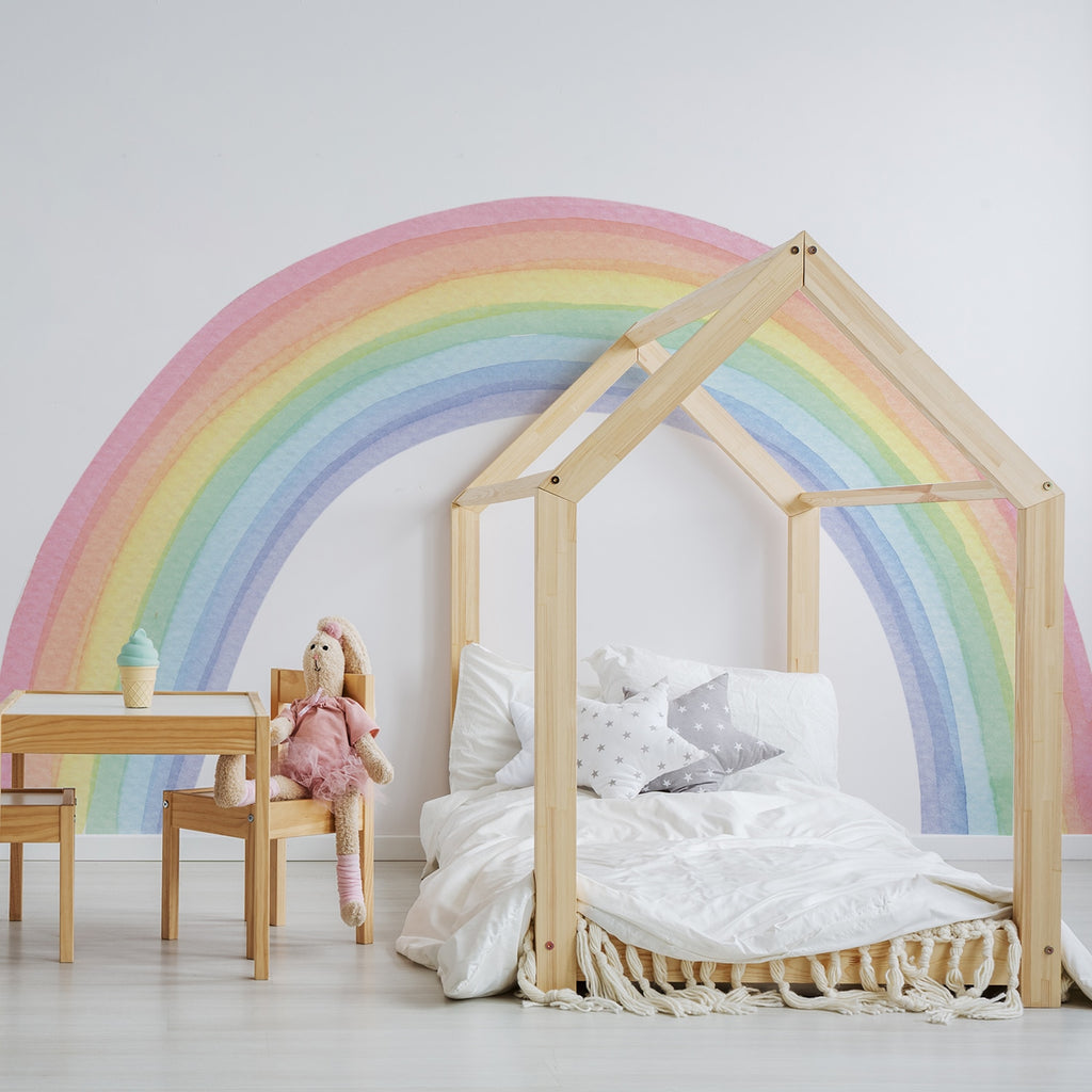 Rainbow Dreaming Wall Decal Sticker - Pastel Wall Rainbow - KASIE's Room
