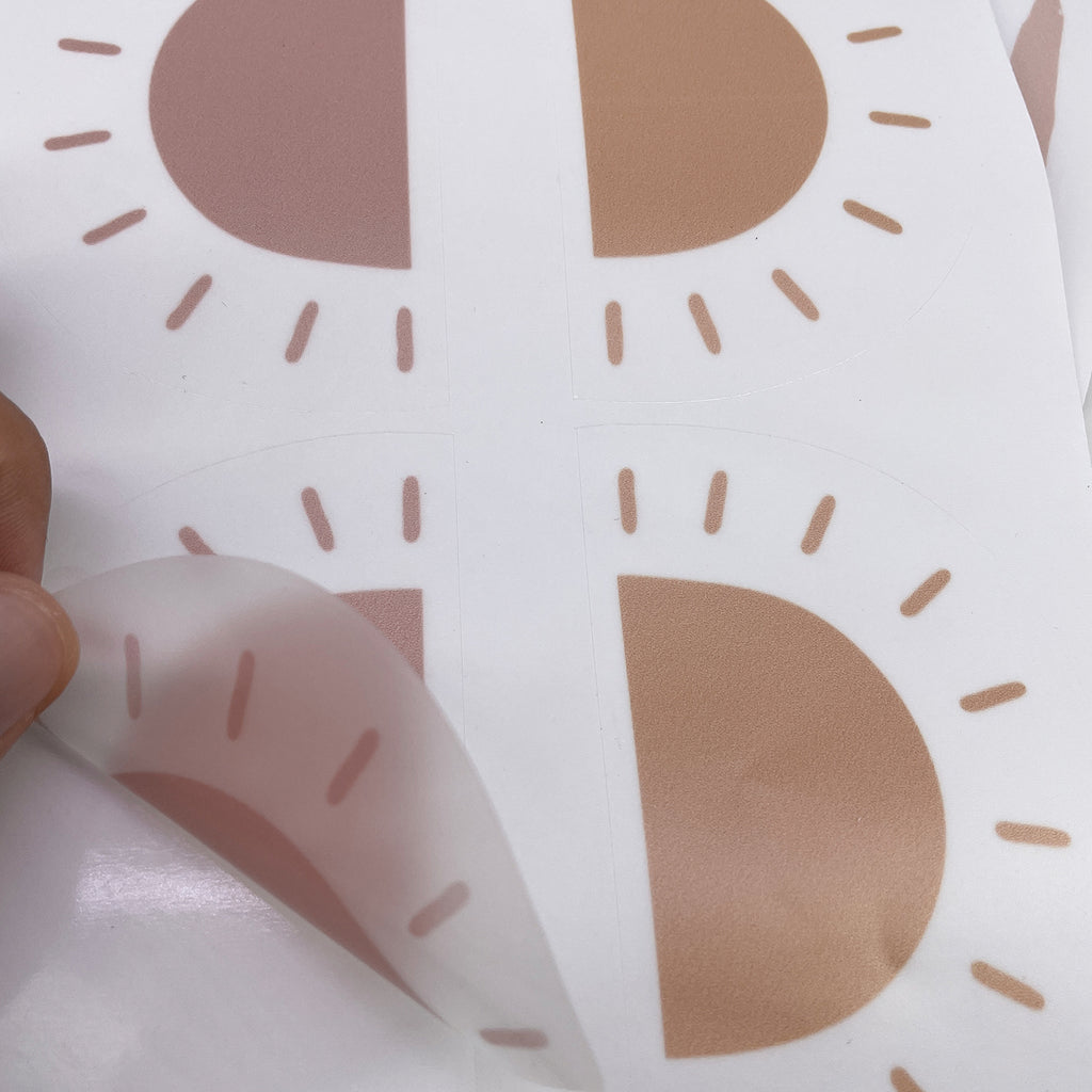 Boho Dreams Wall Decal Stickers - Neutral Half Suns - KASIE's Room