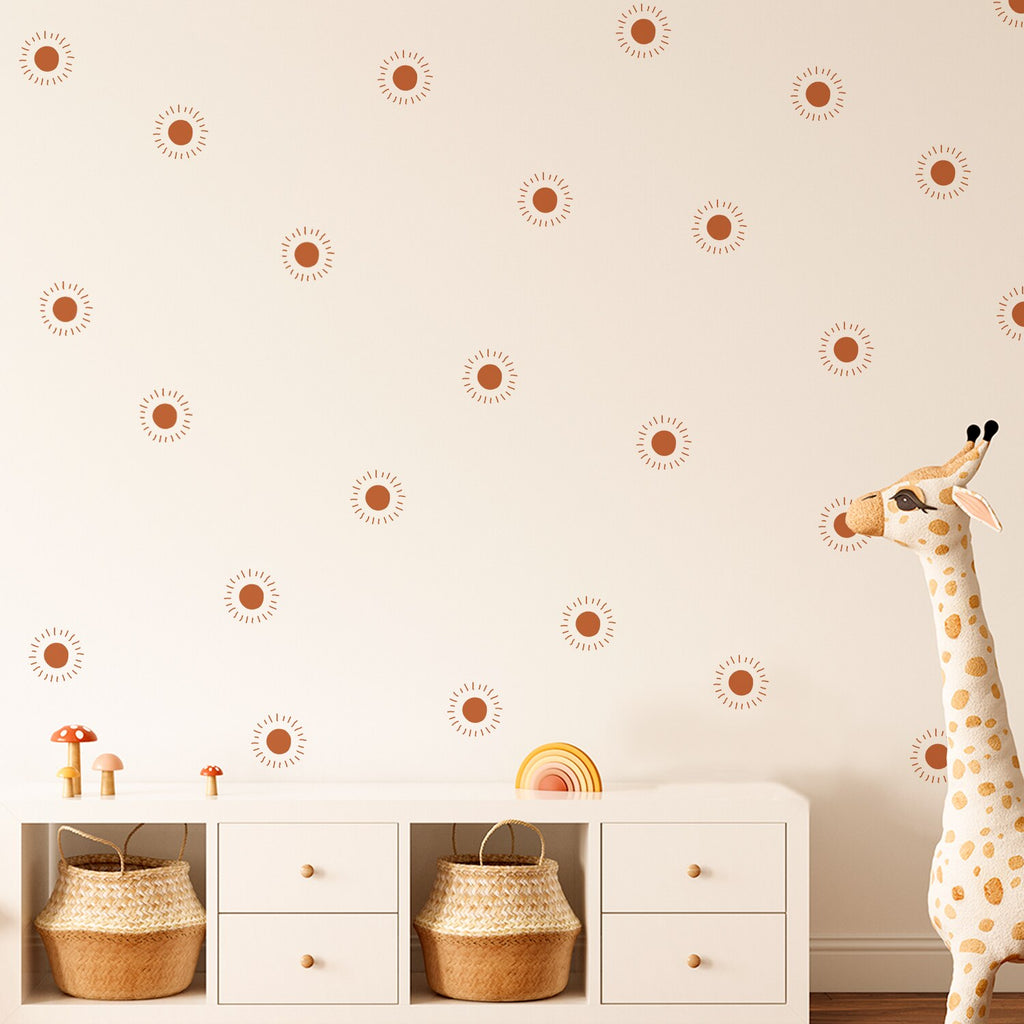 Boho Dreams Wall Decal Sticker - Rustic Sun - KASIE's Room