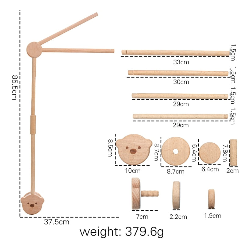 Baby Mobile Hanger Arm - Adjustable Timber - KASIE's Room