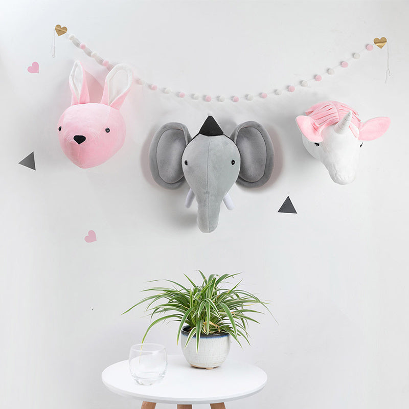 Fuzzy Animal Head Wall Decor Collection - KASIE's Room